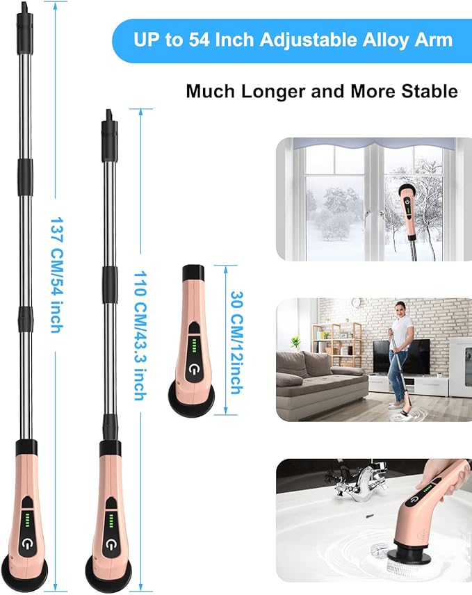 Leebein Electric Spin Scrubber, Cordless Powerful Scrub Brush - Image 6