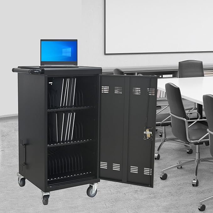 Aokleo Laptop Charging Cart, 45 Devices Tablet Storage Carts - Image 2