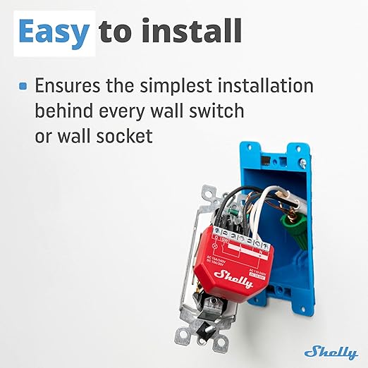 Shelly Wave 1PM US LR UL | Z-Wave Long Range Smart Switch Relay, 1-Channel 15 A - Image 2