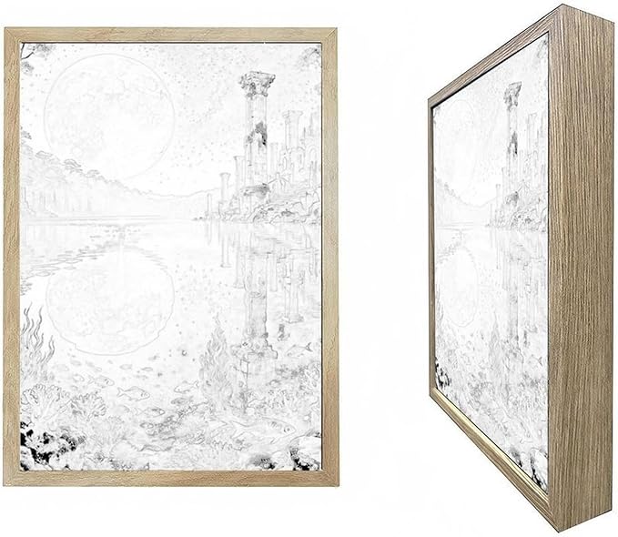 URVIP LED Glowing Photo Frame, 3D Starry-Sky Moon Animal Wall Art, 9x12 Inches - Image 3