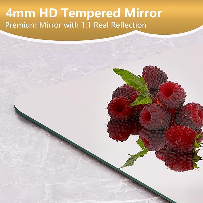 Mirrorons 18x24 Frameless Bathroom Mirror, Rounded Corner Bathroom Vanity Mirror - Image 6
