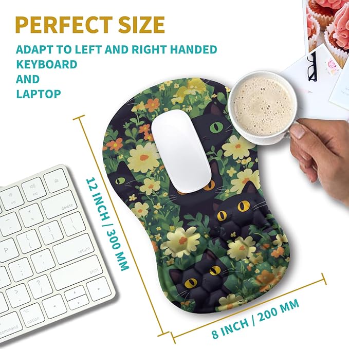 Hokafenle Ergonomic Mouse Pad Wrist Support, Wrist Rest Mousepad - Image 3