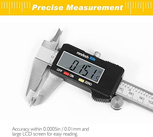 Adoric Digital Caliper, Electronic Digital Caliper Stainless Steel Body - Image 3