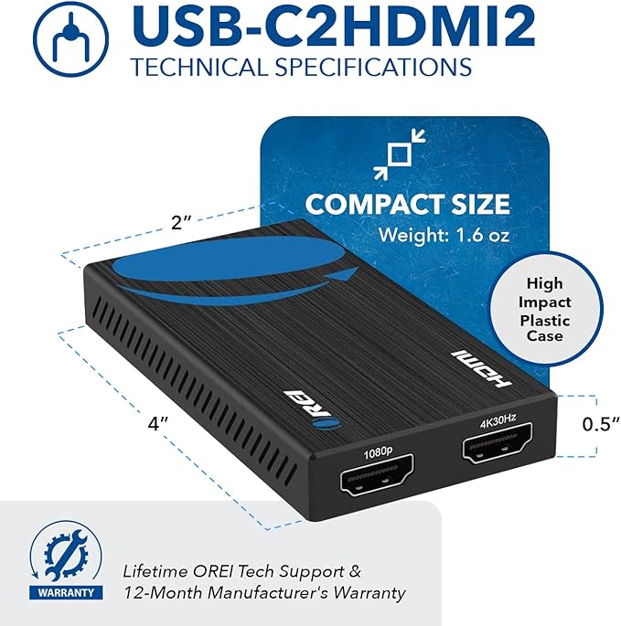 OREI SplitExtend HDMI Splitter Extended Display - Image 5