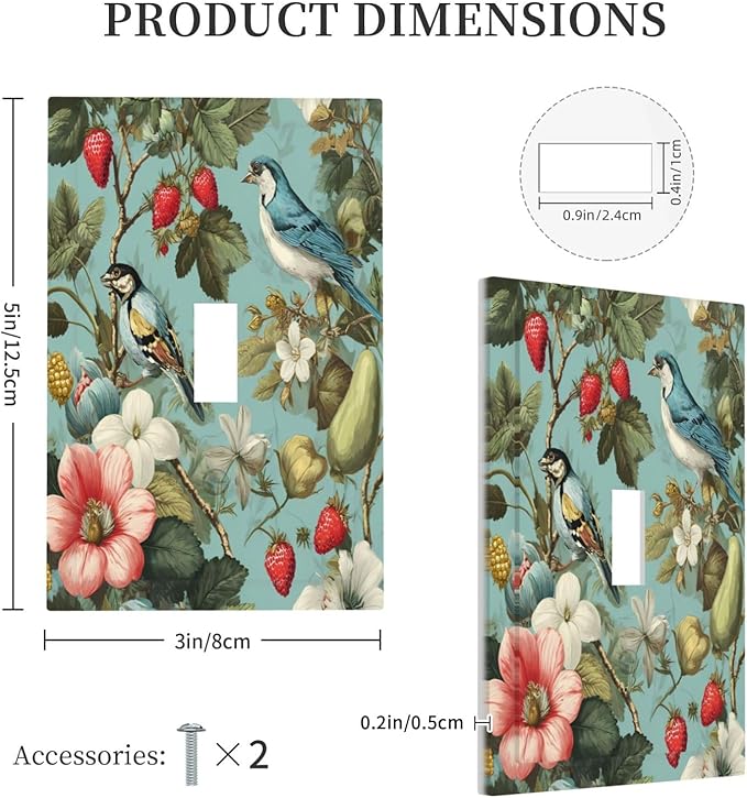 Bvtewkhz William Morris Flower 1 Gang Single Toggle Wall Plate Cover Decorative - Image 4