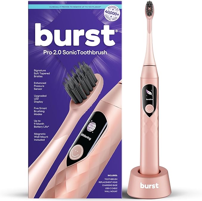 Burst Pro 2.0 Sonic Toothbrush for Adults | Electric Toothbrush by BURST