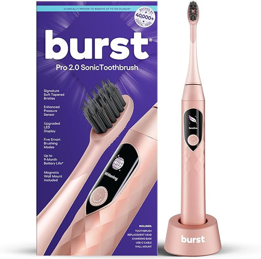 Burst Pro 2.0 Sonic Toothbrush for Adults | Electric Toothbrush by BURST