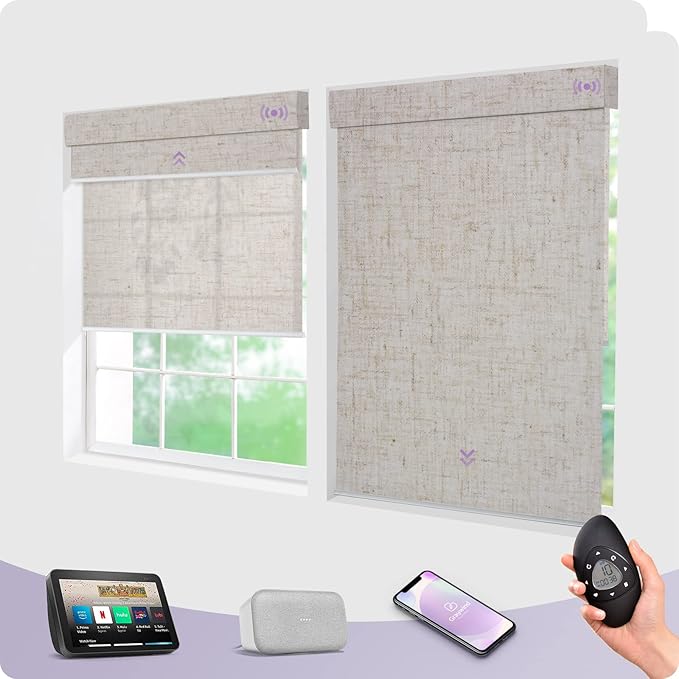 Graywind Motorized Dual Shades for Windows Smart Double Blinds Blackout and - Image 2