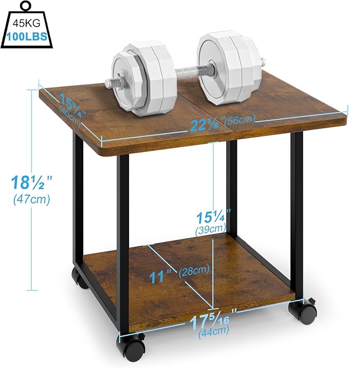MARTY 22"x15.75" Large Under Desk Printer Stand - Image 4