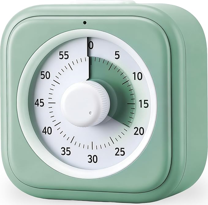 60 Minute Visual Timer for Kids, Silent Countdown Clock, Time Management Tool by BetterToolsBrighterFutures