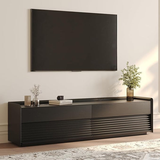 POVISON Fully-Assembled Mid Century Modern TV Stand, 70.87" Entertainment Center by POVISON