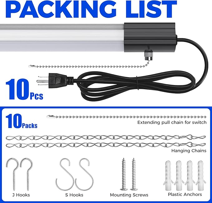 Barrina BS84 LED Shop Lights for Workshop 4FT, 6500K Utility Shop Lights - Image 8