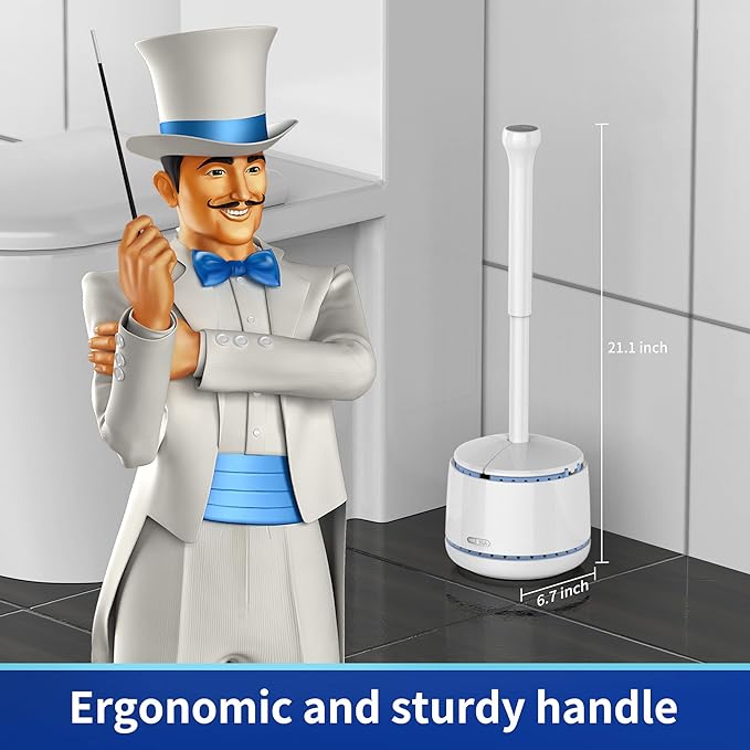 MR.SIGA Toilet Plunger with Holder, Heavy Duty Toilet Plunger and Holder Combo - Image 2