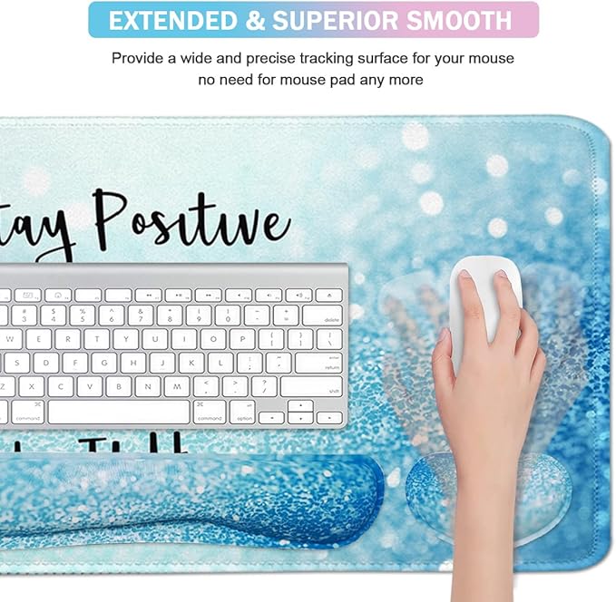 4-in-1 Large Gaming Mouse Pad, Keyboard Wrist Rest Pad & Wrist Support Mousepad - Image 5