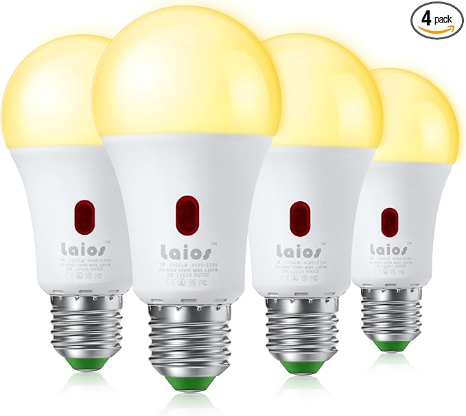 Laios Dusk to Dawn Sensor E26 Light Bulb, 7W LED Outdoor Photocell Lighting Bulb by Laios