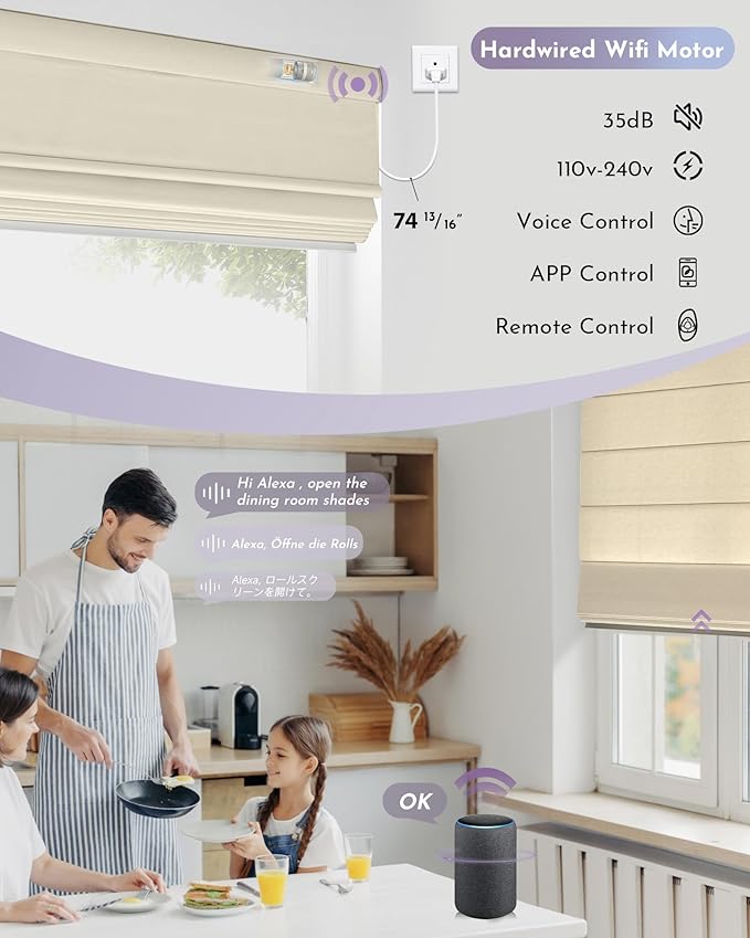 Graywind Smart Roman Shades Compatible - Image 3