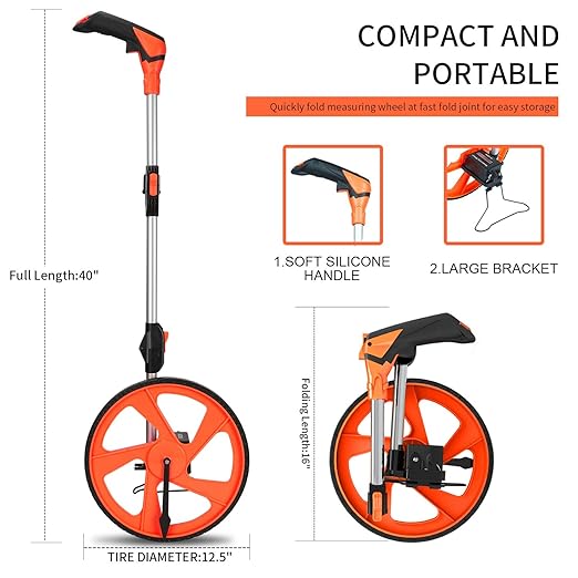 Zozen Distance Measuring Wheel, Measure Wheel in Feet and Inches, - Image 3