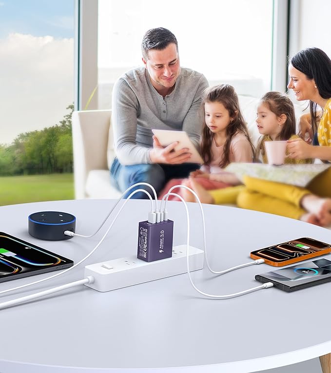 USB C Wall Charger, 60W Charger Block 5-Port PD Fast Charging Blocks, Type C - Image 8