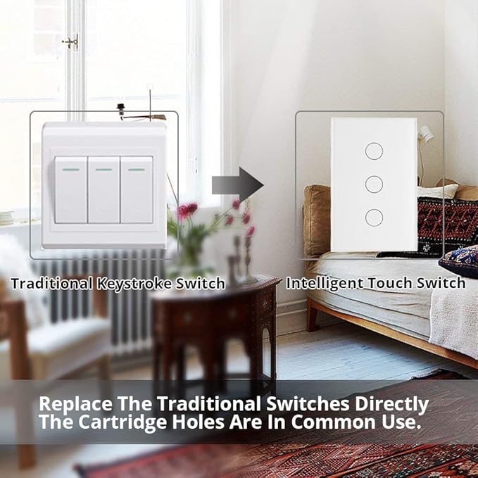 WiFi Smart Wall Touch Light Switch Glass Panel Wireless Remote Control by - Image 7