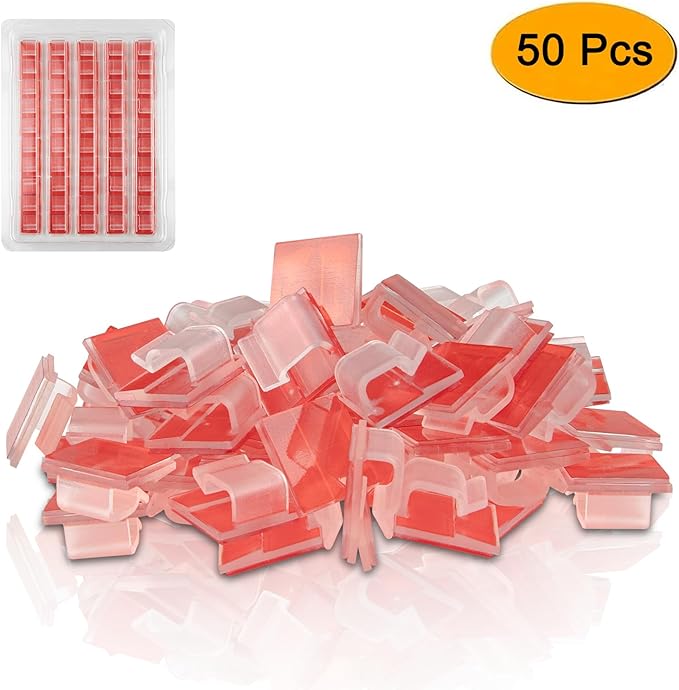 SOULWIT 50 Pcs Self Adhesive Cable Management Clips, Cable Organizers Sticky - Image 2