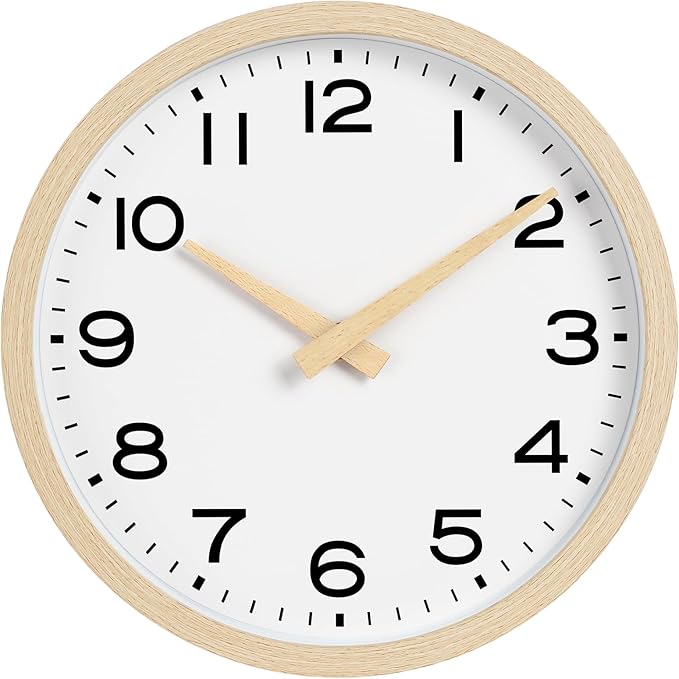 AKCISOT Wall Clock, Boho Kitchen 10 Inch Wall Clocks Battery Operated Non by Akcisot