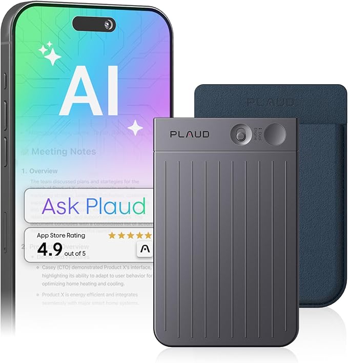 Plaud Note AI Voice Recorder, AI Note Taking Device, Transcribe & Summarize by PlaudOfficial