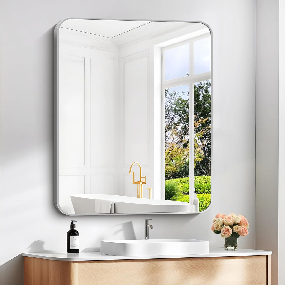 30" x 36"Bathroom Mirror, Decorative Rectangular Vanity Mirror