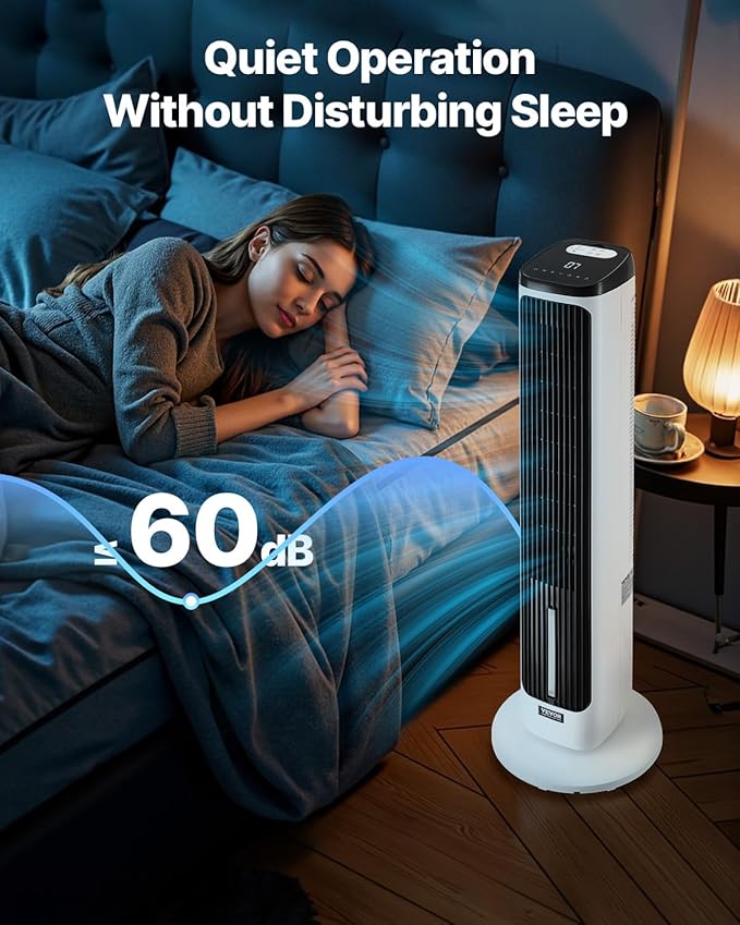 VEVOR Evaporative Air Cooler, Standing Fans that Blow Cold Air, 23.3ft/s 70° - Image 2