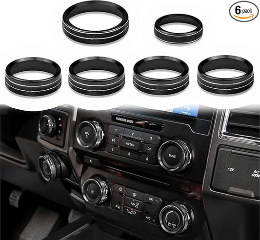 Knob Cover for F150 AC Climate Control Switch/Trailer/4WD/VOL/Tune Button by Bentolin