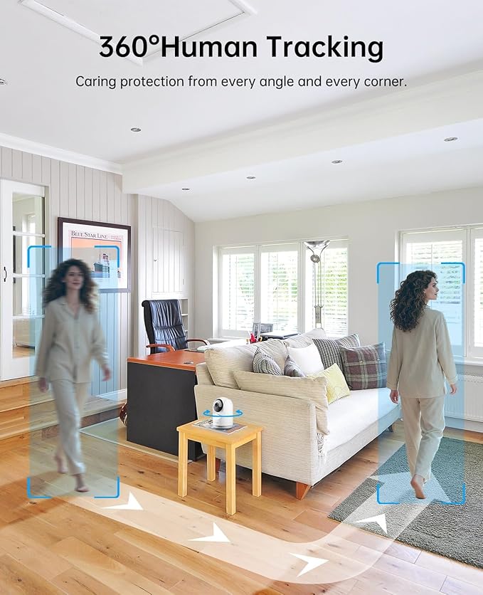 CYVIO 5MP Indoor Security Camera, 3K Pan-Tilt WiFi Surveillance Camera - Image 5