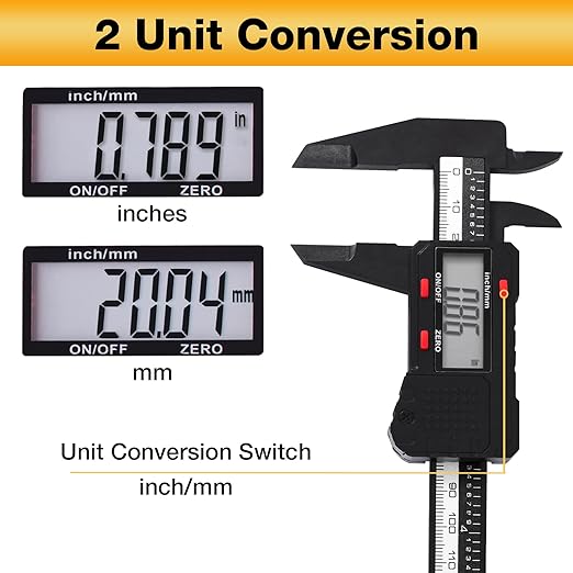 UNIPEC 6 inch Digital Caliper Micrometer, ABS Body - Image 3