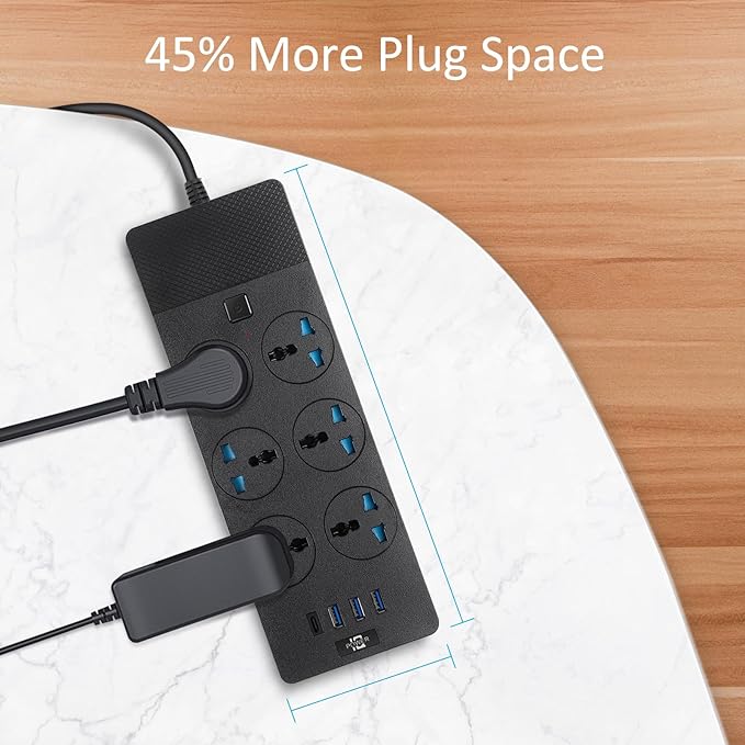 Universal Power Adapter, Jumpso 3000w Power Strip - Image 6