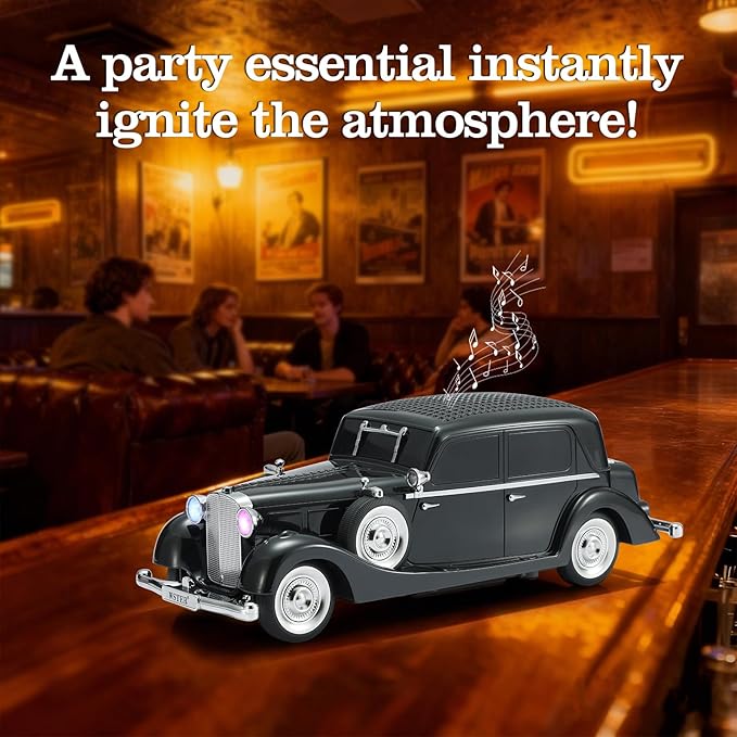 WSTER Vintage Car Bluetooth Speaker, Retro Classic Model - Image 6