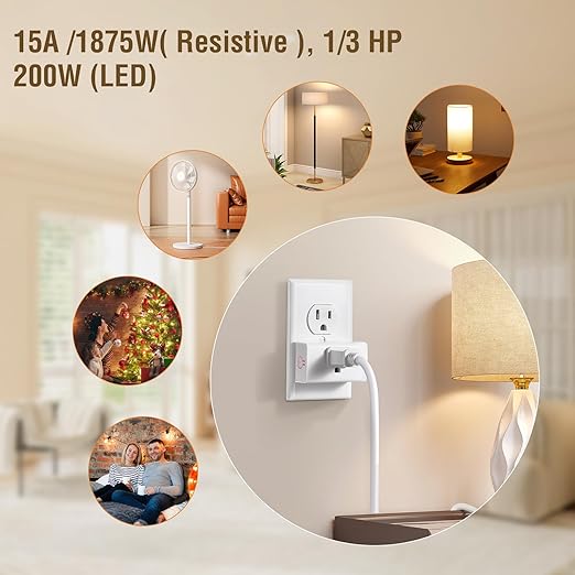 SURAIELEC Wireless Light Switch Remote Control Outlet, No Wiring Needed - Image 5