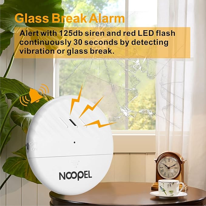 Window Alarms for Home Security 5 Pack, Glass Break Sensor, Window Sensor for - Image 2