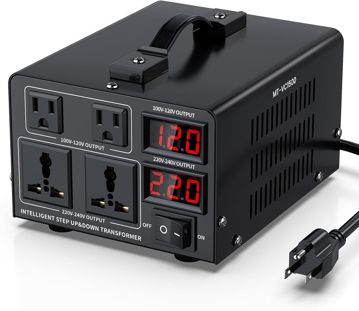 1500W Voltage Converter Transformer Step Up/Down Converter 110/120 Volt