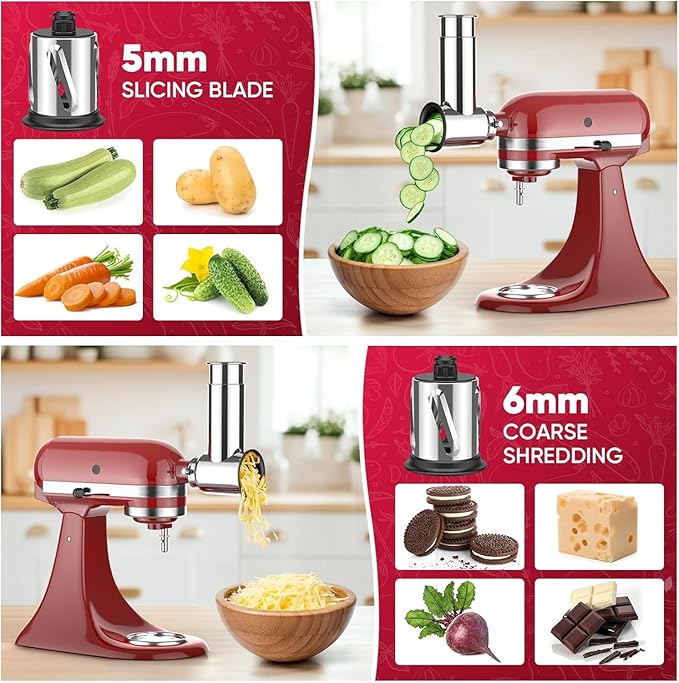 Stainless Steel Slicer Shredder Attachment - Image 3
