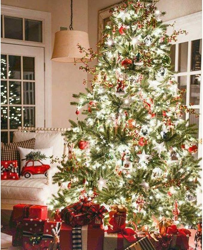 HOME LIGHTING 66ft Christmas Decorative Mini Lights, 200 LED Green Wire Fairy - Image 6