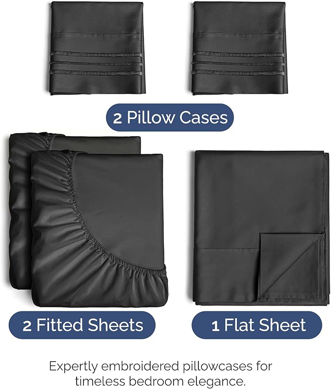 Split King Size 5 Piece Sheet Set - Image 2
