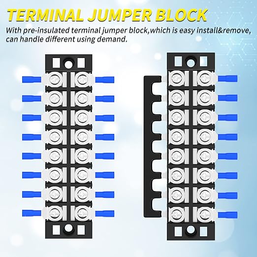 Joinfworld Terminal Block 25A 600V Dual Row Screw Terminal Strip - Image 4