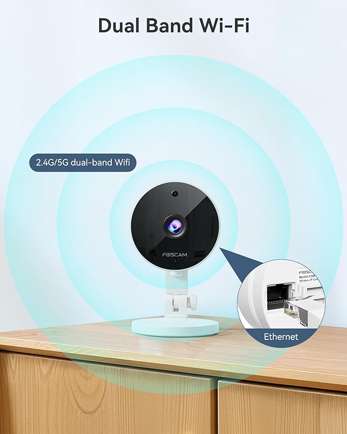 FOSCAM 3K 5MP Security Camera Indoor, 2.4g & 5g WiFi Magnetic Mini - Image 8