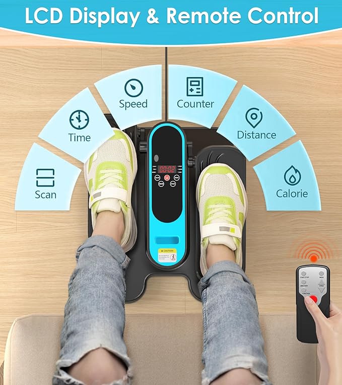 2025 New Under Desk Elliptical Machine, Portable Seated Pedal Exercise Machine - Image 3