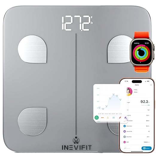 INEVIFIT Smart Body Fat Scale, Highly Accurate Bluetooth Digital Bathroom Body by INEVIFIT