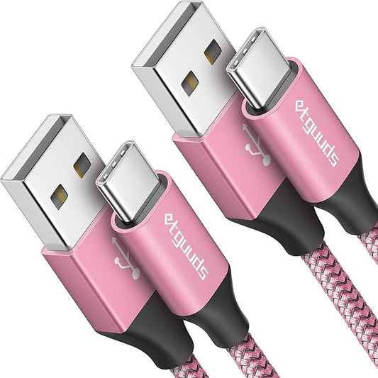 etguuds USB A to USB C Cable 6.6ft, 3A Fast Charging Type C Charger Cord by etguuds