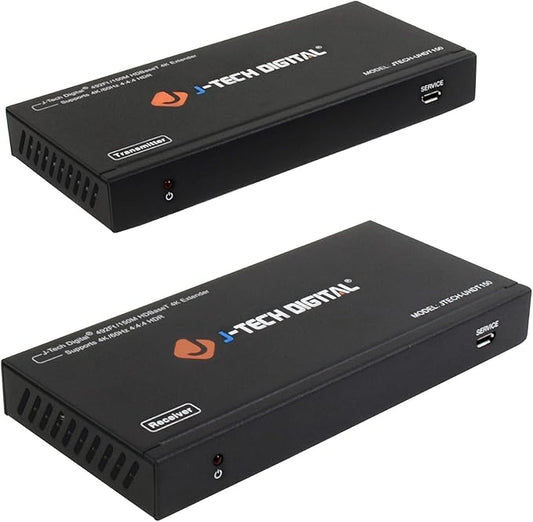 J-Tech Digital Long Range HDMI Extender Over Cat6 150m/492ft HDBaseT 4K60Hz by J-TechDigital
