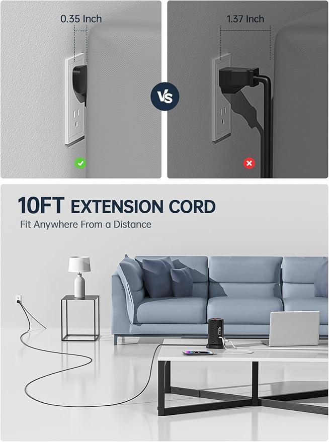 Surge Protector Power Strip - Image 3