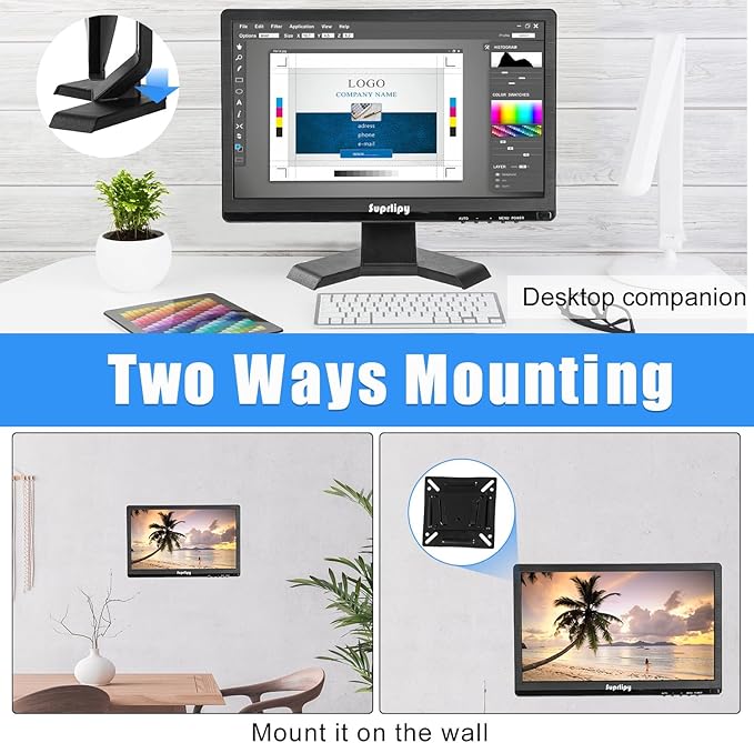 Suprlipy 15.6 inch FHD Small IPS Monitor LCD Display Screen 1920x1080 60Hz 16:9 - Image 5