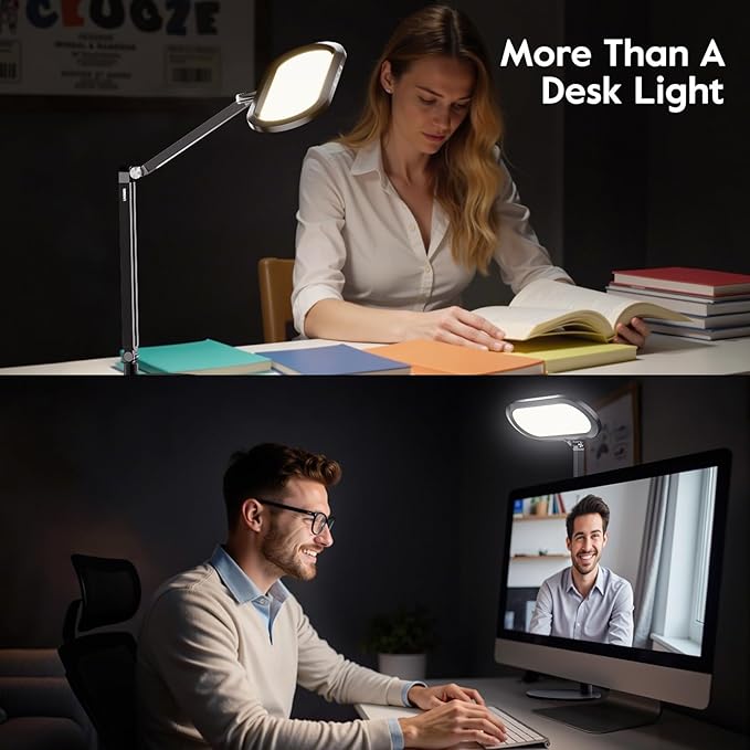 Premium LED Desk Lamp for Home Office – Eye-Caring Double Side Light - Image 4