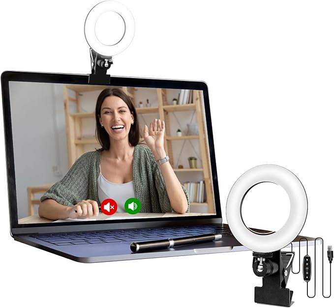 Cyezcor Video Conference Lighting Kit， Clip on Light Reading Lights， Ring Light - Image 7