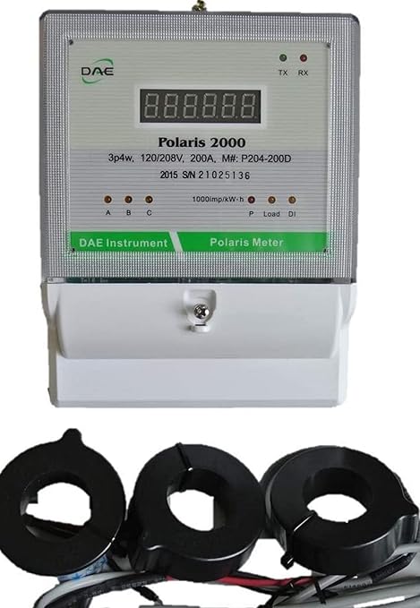 DAE P204-200D-S KIT, Electric CTEP kWh Submeter, 3 Phase, 3 CTs by DAEControls